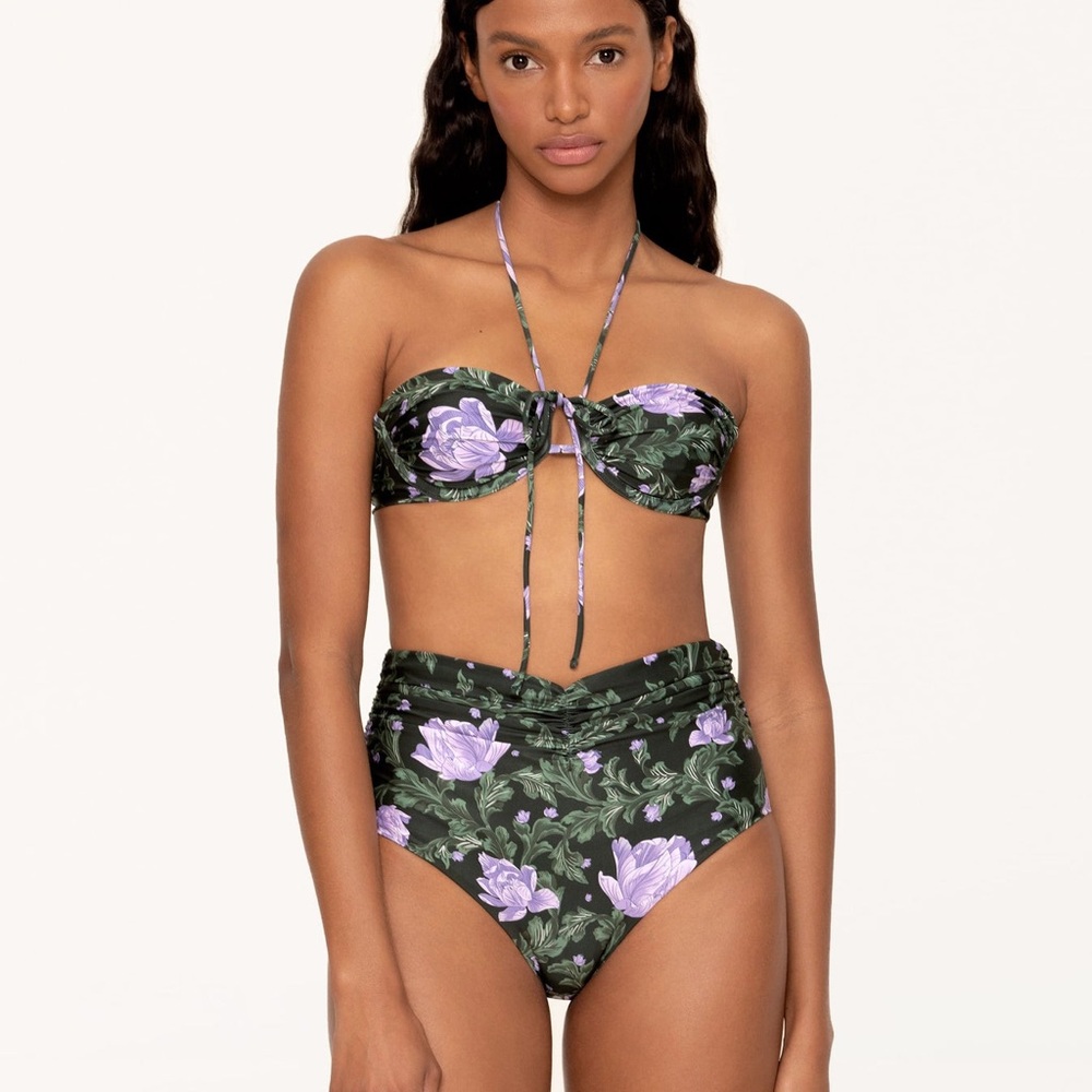 Agua by Agua Bendita Bronce Halterneck Bikini Top & Bottom Set size small
